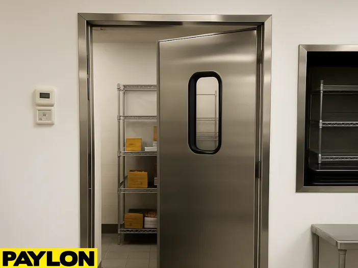 Open stainless steel Restaurant Door PE-630SS with vision panel Open stainless steel Restaurant Door | PE-630SS with vision panel, designed for hygienic and high-traffic food service environments