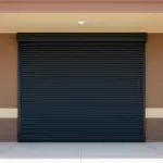 Storefront Door – Solid by Paylon – Black Rolling Security Shutter with Solid Slats for Exterior Commercial Windows, Providing Maximum Theft Protection and Privacy
