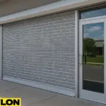 Storefront Door – Vented by Paylon – Heavy-Duty Rolling Security Shutter. Installed on a Commercial Storefront for Maximum Protection and Privacy