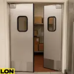 The Restaurant Door | PE-610ALC shown open in a commercial kitchen