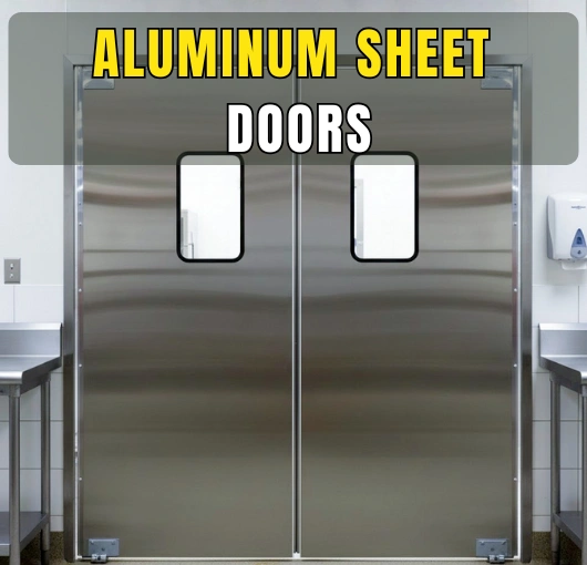 Aluminum Sheet Doors for commercial kitchens and workspaces