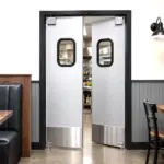 Aluminum wood core traffic door