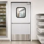 Heavy duty restaurant kitchen swing door