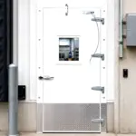 PC insulated freezer door with high R-value thermal core suited for walk-in coolers and commercial cold storage facilities.