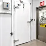 PC magnetic seal swinging door for cold storage rooms, providing an insulated closure in refrigerated facility entryways.