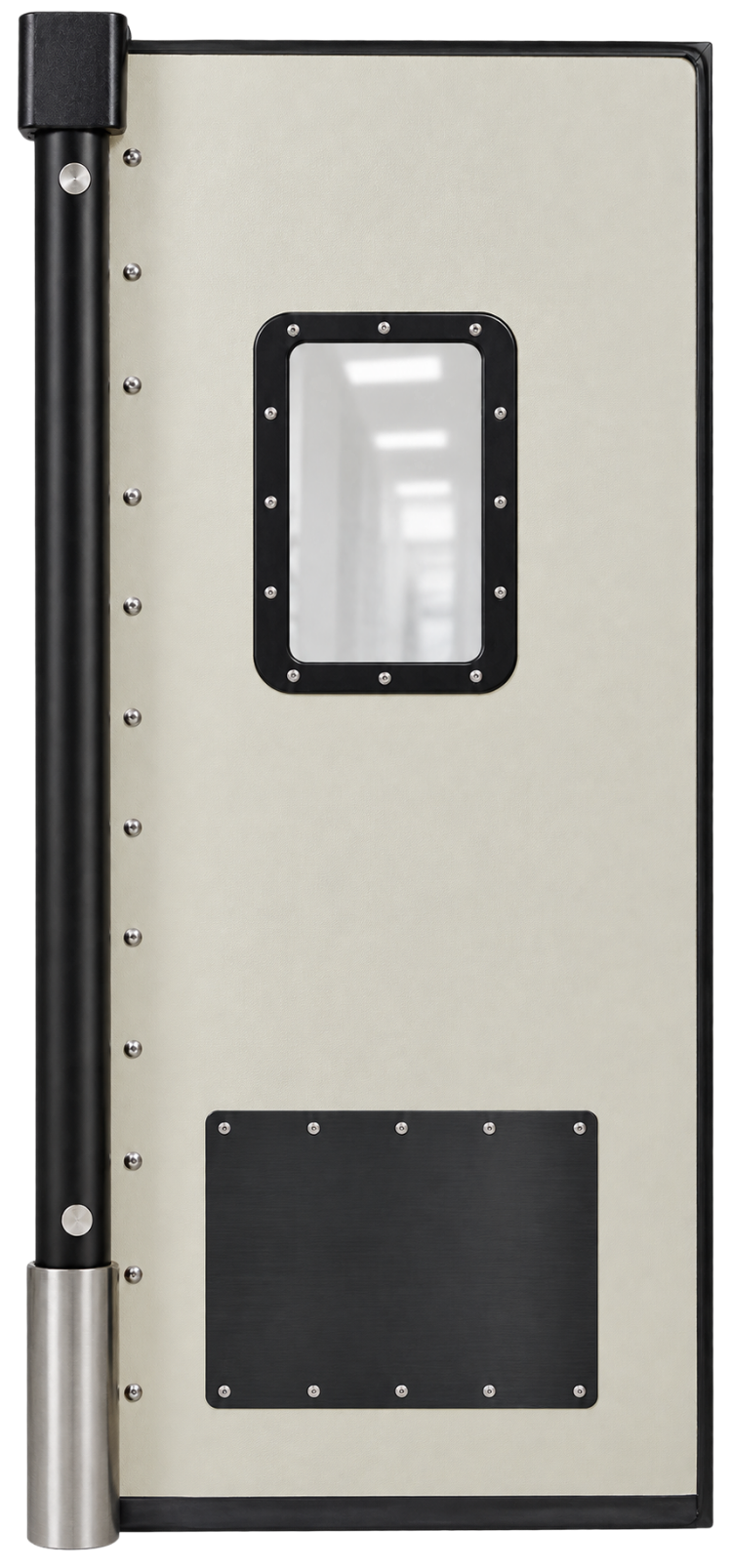 A single insulated impact traffic door suitable for high-traffic industrial or commercial doorways.